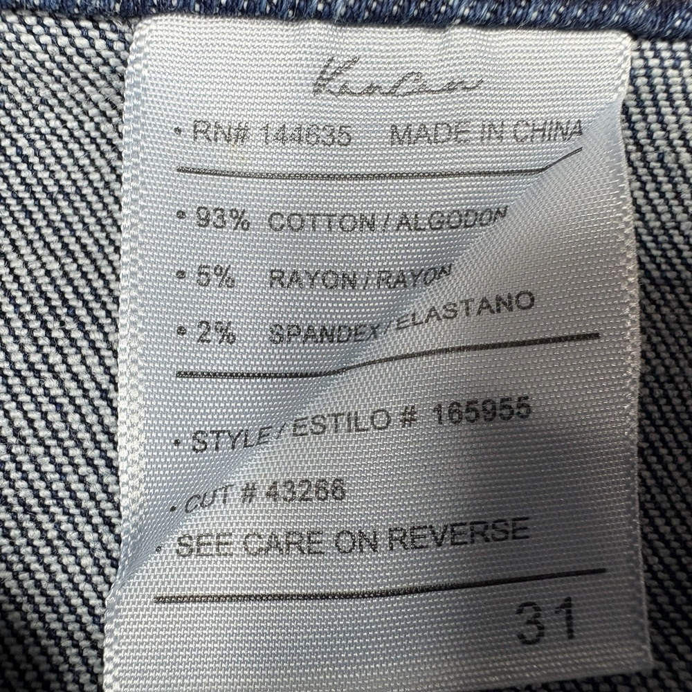 KanCan Size 31 Flare Jeans Dark Wash Frayed Hem Stretch Denim - Picture 5 of 8